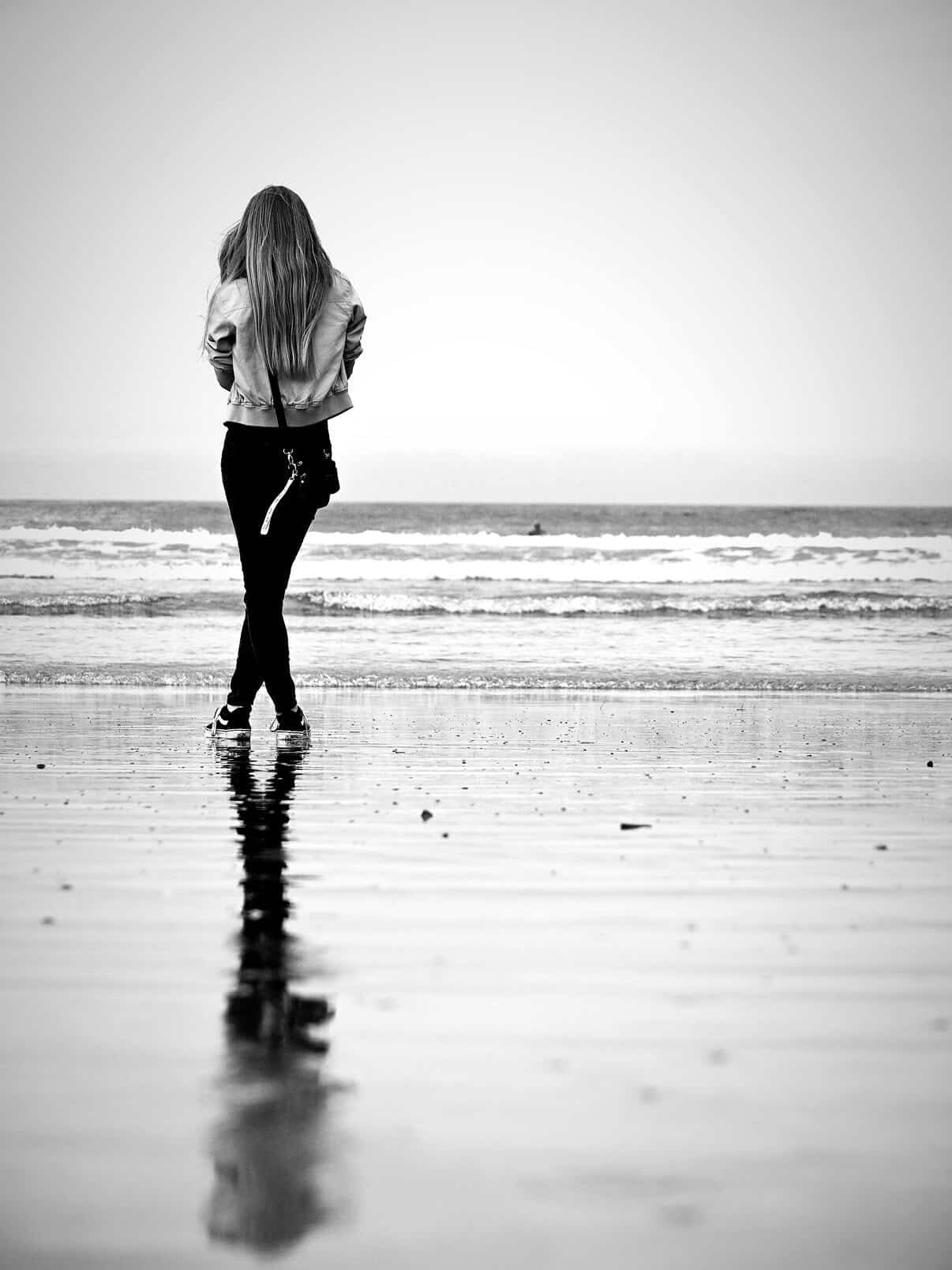 Lady at Beach | 8" x 16" Photo Print