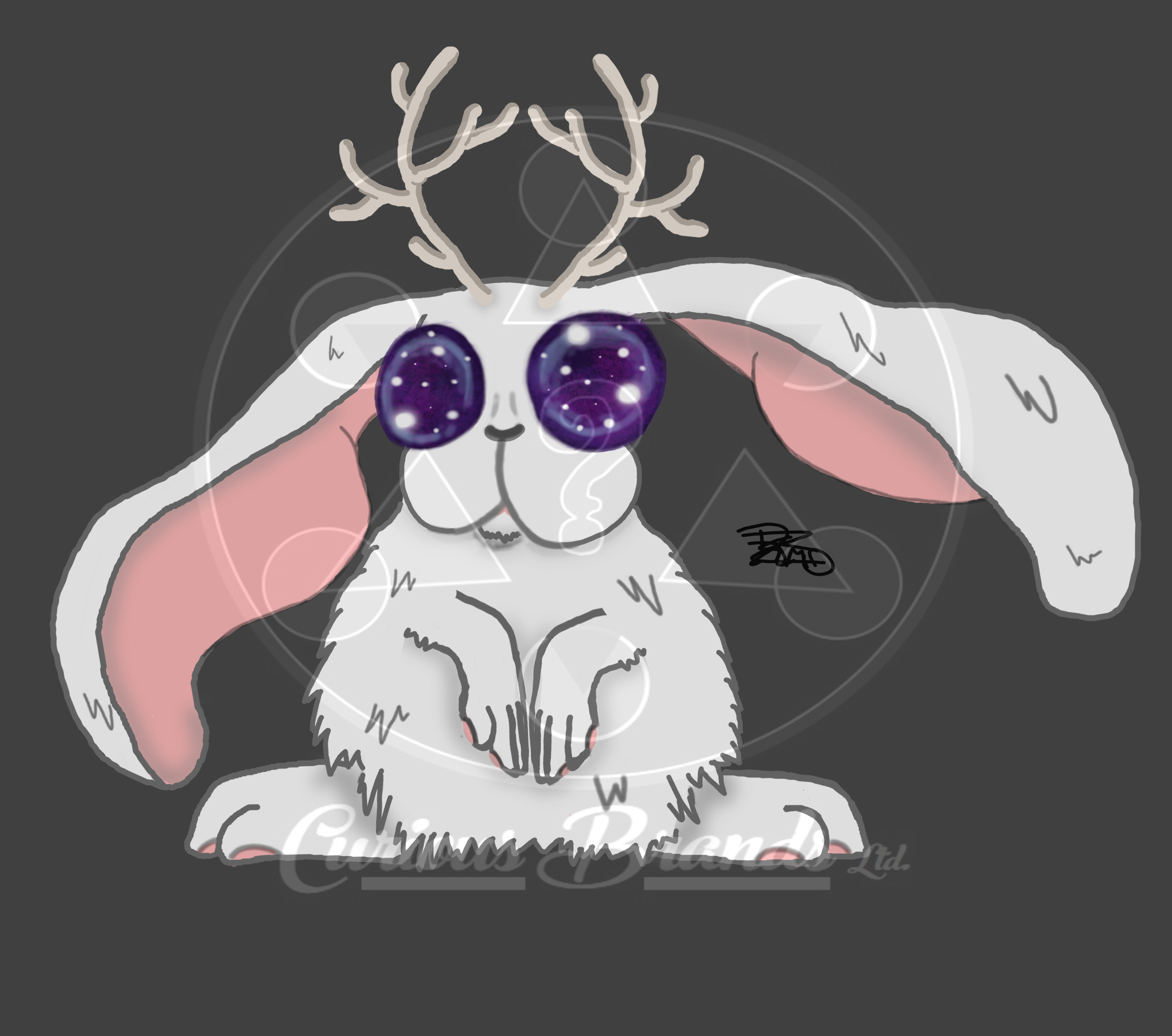 Celestial Jackalope | 8" x 8" Print